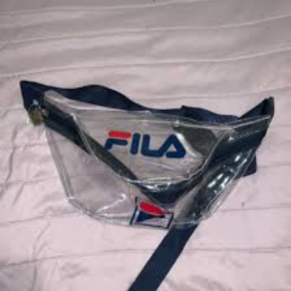 *FILA* Clear Navy Belt Waist Pouch